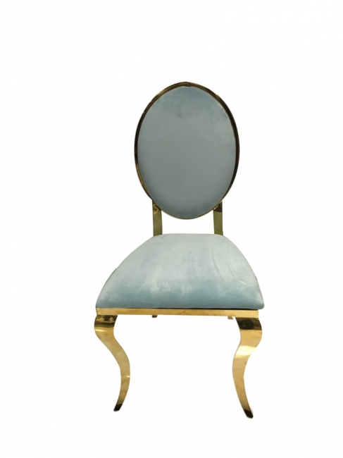 Baby Blue and Gold Tiffany Chair