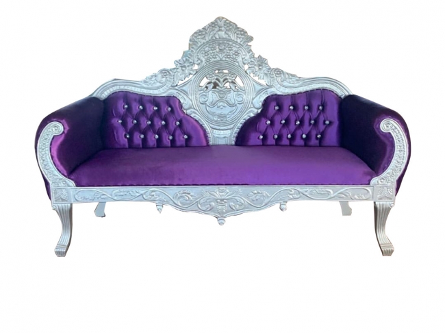 Purple and Silver Empress Chaise