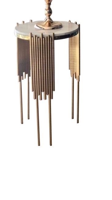 Spiked Drip Side Table – Gold